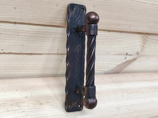 Hand Forged Iron Door Handle: Rustic Barn Door Decor