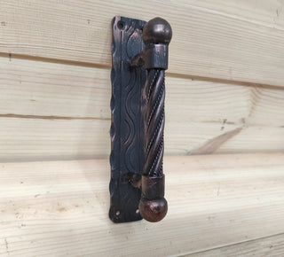 Hand Forged Iron Door Handle: Rustic Barn Door Decor