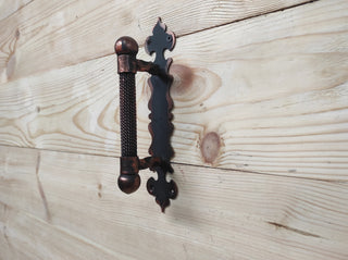 Barn door handle, gate handle. Rustic, medieval hand forged handle