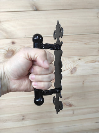 Hand Forged Barn Door Handle: Rustic Medieval Gate Hardware