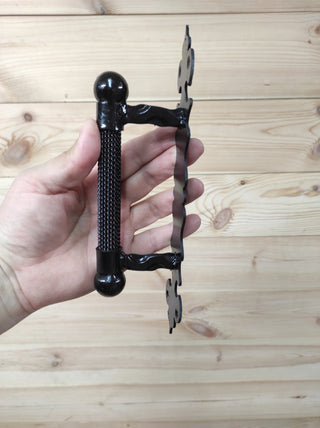 Hand Forged Barn Door Handle: Rustic Medieval Gate Hardware
