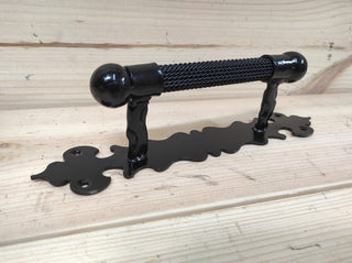 Hand Forged Barn Door Handle: Rustic Medieval Gate Hardware