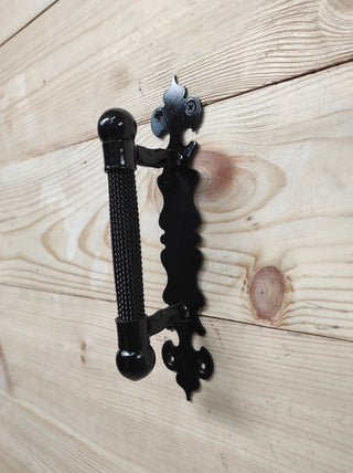 Hand Forged Barn Door Handle: Rustic Medieval Gate Hardware
