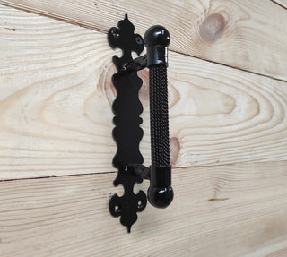 Barn door handle, gate handle. Rustic, medieval hand forged handle