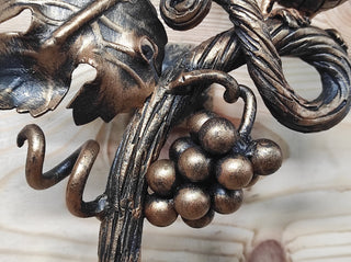 Hand Forged Wrought Iron Door Handle: Bird on Branch