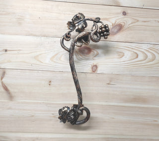 Door handle, Wrought iron handle Branch, Hand forged handle, Front Door handle, Metal handle, Barn door handle, Door pull