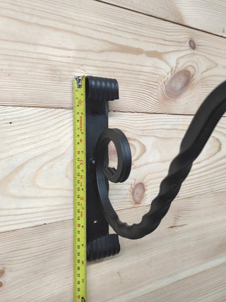 Black Plant Hanger Hook: Handmade Metal Wall Bracket
