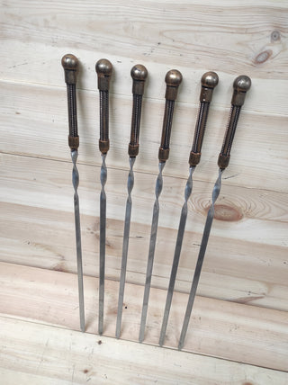 Grilling set, kebab skewers, grilling gift, grilling tools, hand forged