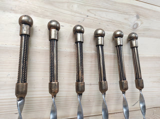 Hand Forged Kebab Skewers: Grilling Tool Set of 6