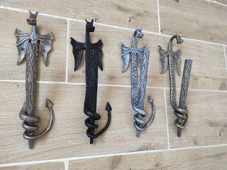 Dragon door handle, door handle, metal handle, barn door handle, hand forged handle