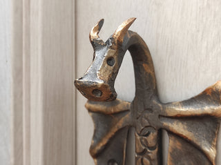 Dragon door handle, door handle, metal handle, barn door handle, hand forged handle