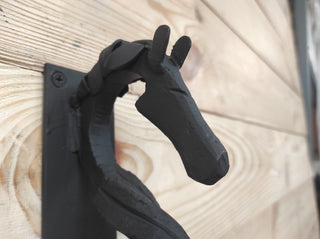 Hand Forged Horse Door Handle: Wrought Iron Barn Decor