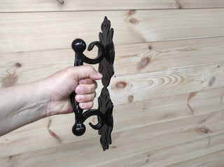 Door handle, Black metal door handle, Barn door handle, Forged iron door handles, Wrought iron door pull