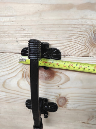 Hand Forged Iron Door Handle: Black Metal Barn Door Pull