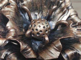 Hand Forged Wrought Iron Door Handle: Poppy Flower Barn Door Pull