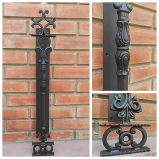 Hand Forged Wrought Iron Door Handle: 27.5" Barn Door Decor