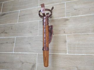 Hand Forged Wrought Iron Wall Sconce: Viking Medieval Torch Lantern