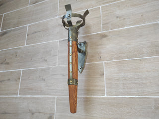 Hand Forged Wrought Iron Wall Sconce: Viking Medieval Torch Lantern