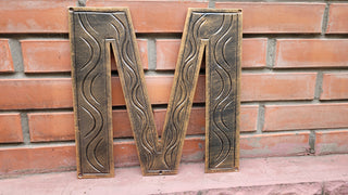 Metal Letter Sign: Custom House Number, Personalized Wall Decor (14 inch)