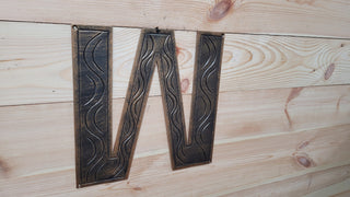 Metal Letter Sign: Custom House Number, Personalized Wall Decor (14 inch)