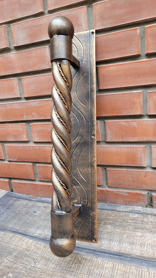 Hand Forged Steel Door Handle: Wrought Iron Barn Door Decor