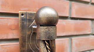 Hand Forged Iron Door Handle: Barn Door Decor, Wrought Hardware