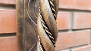 Hand Forged Iron Door Handle: Barn Door Decor, Wrought Hardware