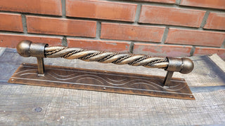 Hand Forged Iron Door Handle: Wrought Hardware, Barn Door Decor