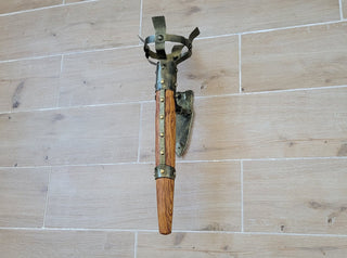 Hand Forged Medieval Wall Sconce: Viking Torch Lantern