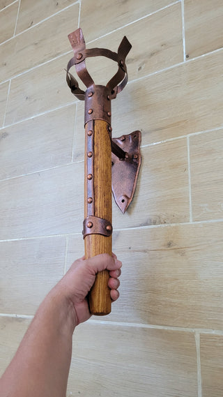 Hand Forged Wrought Iron Wall Sconce: Viking Medieval Torch
