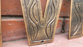 Metal Letter Sign: Custom House Number, Personalized Wall Decor (14 inch)