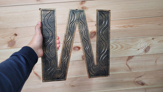Metal Letter Sign: Custom House Number, Personalized Wall Decor (14 inch)