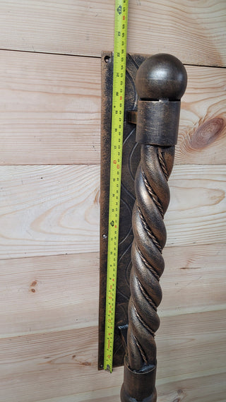 Hand Forged Steel Door Handle: Wrought Iron Barn Door Decor