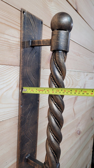 Hand Forged Steel Door Handle: Wrought Iron Barn Door Decor