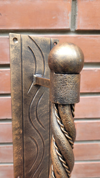 Hand Forged Iron Door Handle: Wrought Hardware, Barn Door Decor