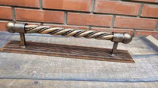 Hand Forged Iron Door Handle: Wrought Hardware, Barn Door Decor