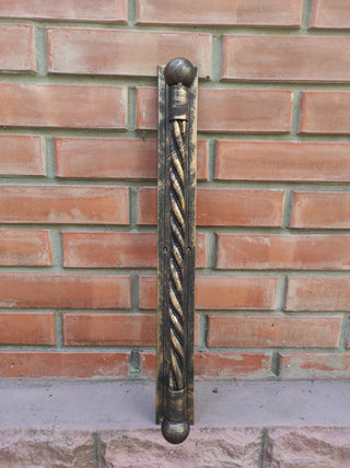 Hand Forged Steel Door Handle: Wrought Iron Barn Door Decor