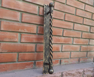 Hand Forged Steel Door Handle: Wrought Iron Barn Door Decor