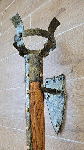 Hand Forged Medieval Wall Sconce: Viking Torch Lantern