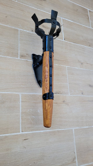 Hand Forged Wrought Iron Wall Sconce: Medieval Viking Torch Lantern