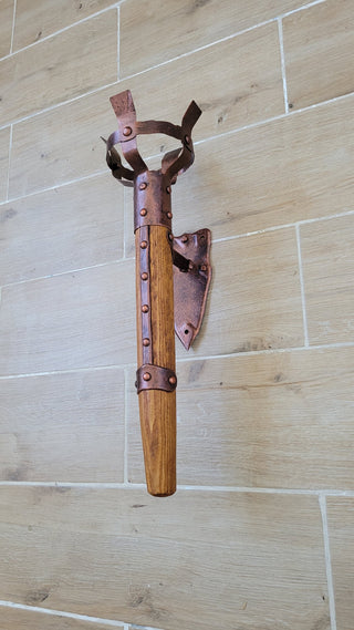 Hand Forged Wrought Iron Wall Sconce: Viking Medieval Torch