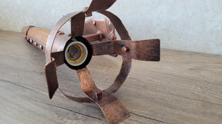 Hand Forged Wrought Iron Wall Sconce: Viking Medieval Torch