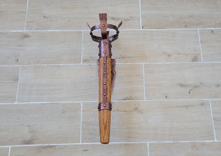 Hand Forged Wrought Iron Wall Sconce: Viking Medieval Torch