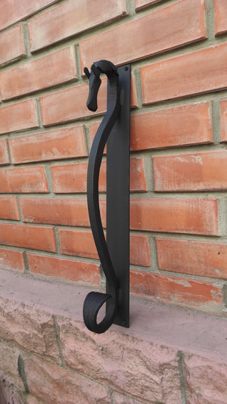 Hand Forged Horse Door Handle: Wrought Iron Barn Decor