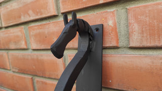 Hand Forged Horse Door Handle: Wrought Iron Barn Decor