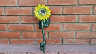 Barn Door Handle, Sunflower Handle, Flower Door Pull