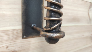 Hand Forged Door Handle: Wine Bowl Metal, Wrought Iron Decor