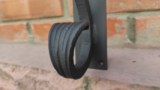 Hand Forged Horse Door Handle: Wrought Iron Barn Decor