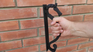 Hand Forged Horse Door Handle: Wrought Iron Barn Decor