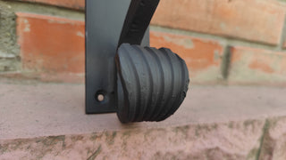 Hand Forged Horse Door Handle: Wrought Iron Barn Decor